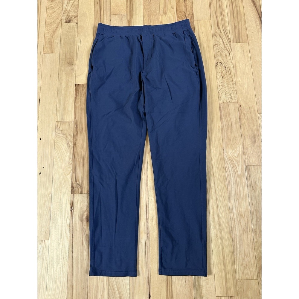 Public Rec Pants Mens 38x34 Navy Blue Joggers Stretch Athletic Zip Pockets Nylon